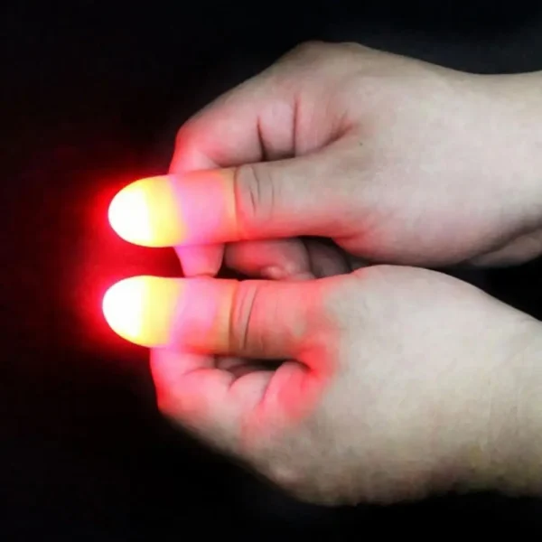 2 Pcs Thumb Finger Light Magic Trick Props Led Flashing Fingers Colorful Party Supply LED Thumbs Lights Children Toys For Party 1
