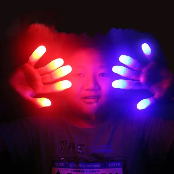 2 Pcs Thumb Finger Light Magic Trick Props Led Flashing Fingers Colorful Party Supply LED Thumbs Lights Children Toys For Party 3