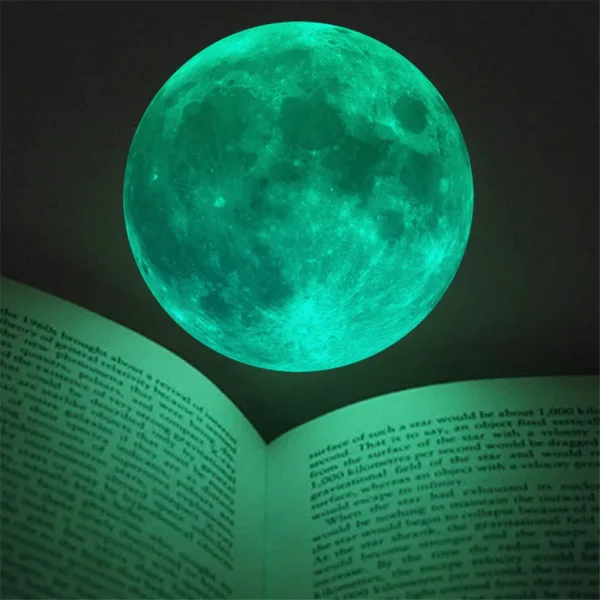 Luminous Moon Phase 3D Wall Sticker Living Room Wall Decoration Mural Art Decals Background Decor Glow in The Dark Stickers 2