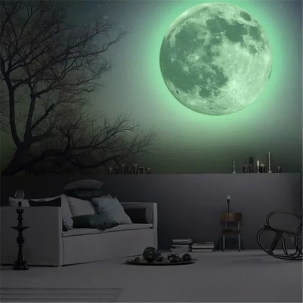 Luminous Moon Phase 3D Wall Sticker Living Room Wall Decoration Mural Art Decals Background Decor Glow in The Dark Stickers 5