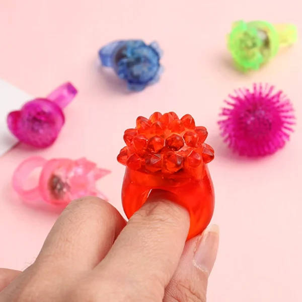 20/30/50pcs Glowing Rings LED Light Up Luminous Rings Party Favor Toys Flash Led Lights Glow In The Dark Party Supplies 3