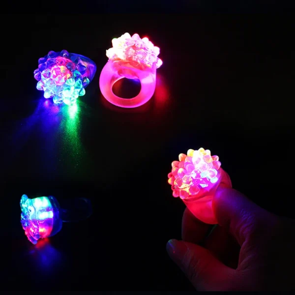 20/30/50pcs Glowing Rings LED Light Up Luminous Rings Party Favor Toys Flash Led Lights Glow In The Dark Party Supplies 4