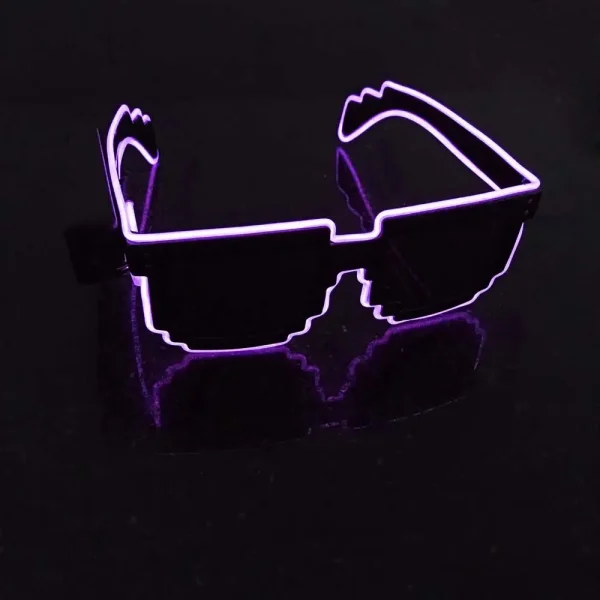 Eyeglass Cosplay Decorations Glowing Bar Supplies Glowing Sunglasses Mosaic Glasses LED Luminous Glasses Led Light up Glasses 2
