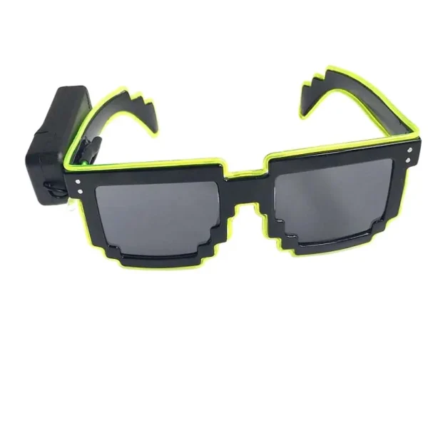 Eyeglass Cosplay Decorations Glowing Bar Supplies Glowing Sunglasses Mosaic Glasses LED Luminous Glasses Led Light up Glasses 5