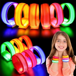Led Bracelet Concert Light Up Bracelets For Kids Adults Glow In The Dark Arm Wrist Bands Sports Wrist Strap Bar Halloween Party 1