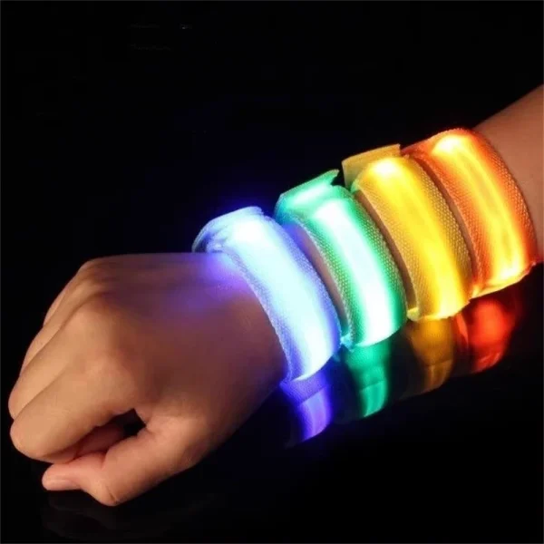Led Bracelet Concert Light Up Bracelets For Kids Adults Glow In The Dark Arm Wrist Bands Sports Wrist Strap Bar Halloween Party 2