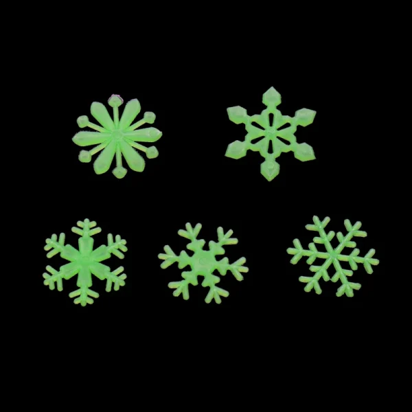 Vivid Snowflakes Glow Stickers Luminous In Dark Fluorescent Pvc Wall Art Xmas Birthday Party Home Decoration Diy Window Decals 4