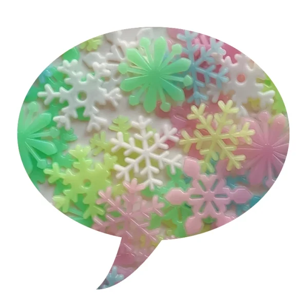 Vivid Snowflakes Glow Stickers Luminous In Dark Fluorescent Pvc Wall Art Xmas Birthday Party Home Decoration Diy Window Decals 5