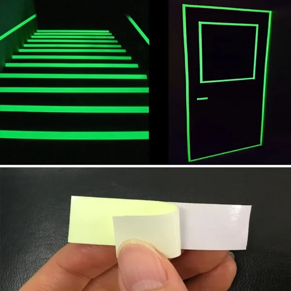 Self-adhesive Luminous Tape Glow In The Dark Tape Emergency Logo In The Dark Afety Stage Stickers Home Party Supplies Decor Warn 4
