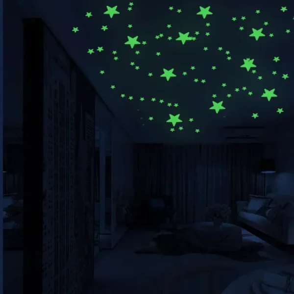 Luminous Wall Stickers for Kids Rooms Dots Stars Ceiling Wall Decals Glowing Stickers Wall Decals Glow In The Dark Home Decor 3