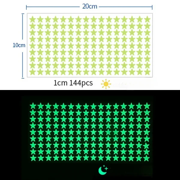 Luminous Wall Stickers for Kids Rooms Dots Stars Ceiling Wall Decals Glowing Stickers Wall Decals Glow In The Dark Home Decor 6