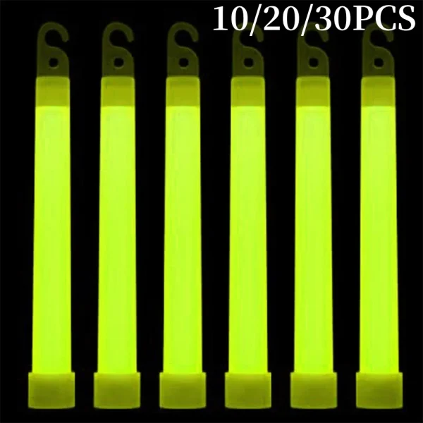 10-30pc Military Glow Light Sticks Waterproof Concert Party Light Stick with Hook Camping Hiking Walking SOS Gear Survival Kits 1