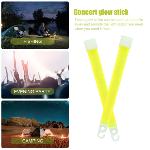 10-30pc Military Glow Light Sticks Waterproof Concert Party Light Stick with Hook Camping Hiking Walking SOS Gear Survival Kits 5