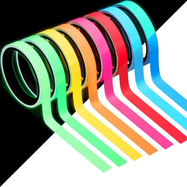 5M Bright Waterproof Luminous Tape Fluorescent Tape for Indoor Outdoor Marking Stage Theatre Steps Exit Green Glow Neon Tape 1