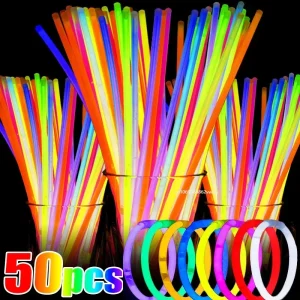 Party Glow Sticks Toys Fluorescence Light Glow In The Dark Bright Bracelets Colorful Glowing Stick Birthday Party Live Concerts 1