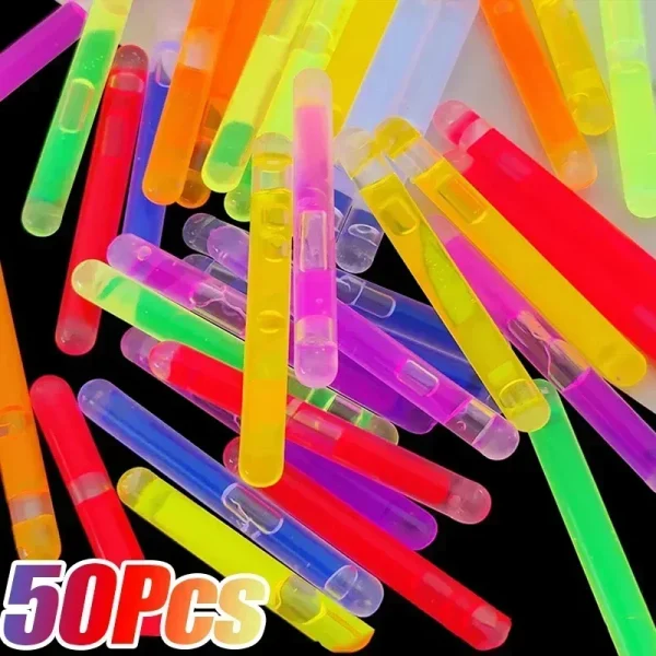 50/10Pcs Glowing Sticks Bright Colorful Light Chemical Fluorescence Sticks for Wedding Decoration Night Fishing Float Rod Lights 2