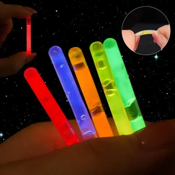 50/10Pcs Glowing Sticks Bright Colorful Light Chemical Fluorescence Sticks for Wedding Decoration Night Fishing Float Rod Lights 5