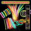 2024 New 100Pcs Party Fluorescence Light Glow Sticks Bracelets Necklaces Neon For Wedding Party Colorful Glow Stick Gifts 1