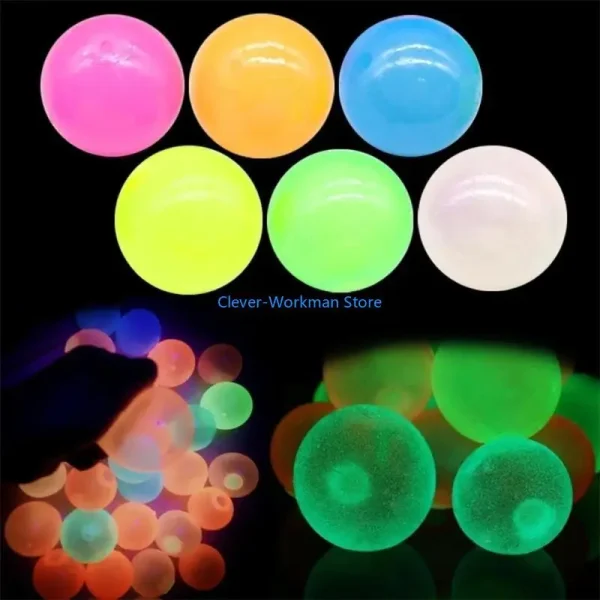 24TD Glows Stress Ball Ceiling Ball Sticky Ball That to the Ceiling 5
