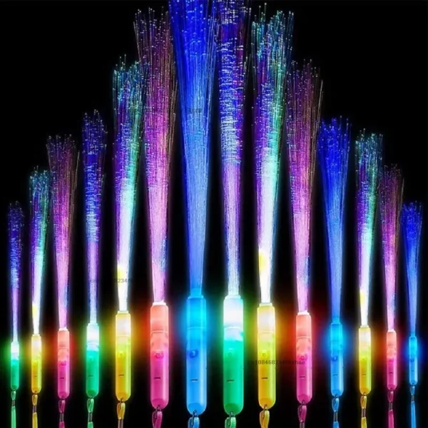 1pc Fiber Optic Wands Glow Wands LED Wand Light Up Fiber Optic Birthday Wedding in Dark Party Concerts Clubs Glow Props 2