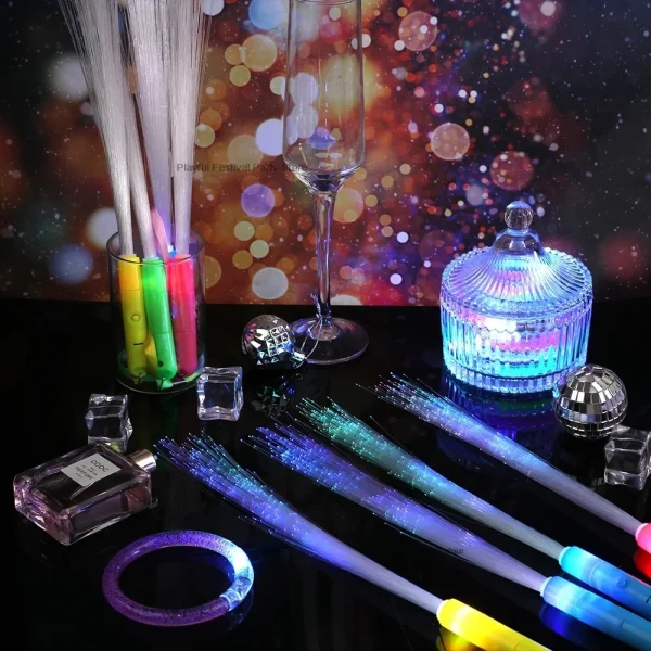 1pc Fiber Optic Wands Glow Wands LED Wand Light Up Fiber Optic Birthday Wedding in Dark Party Concerts Clubs Glow Props 4