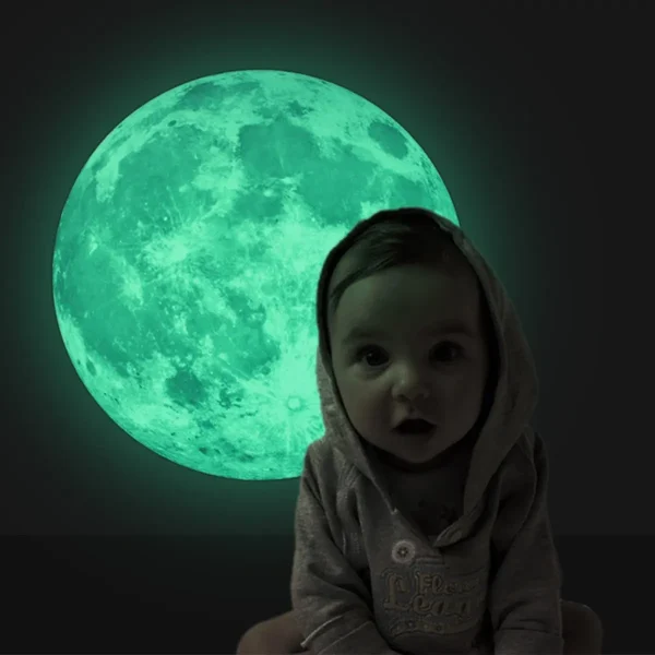 Luminous Stickers At Night Glow In The Dark Wall Stickers Room Decor Glow In The Dark Moon Star for Ceiling Kids' Bedroom Decor 4