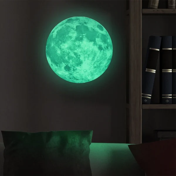Luminous Stickers At Night Glow In The Dark Wall Stickers Room Decor Glow In The Dark Moon Star for Ceiling Kids' Bedroom Decor 6
