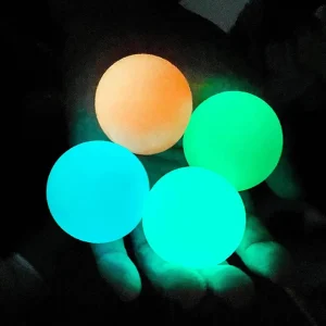 2Pcs Luminous Sticky Ball Glowing Ceiling Ball Throwing Indoor Decompression Parent-Child Sticky Target Ball Kids Sticky Balls 1