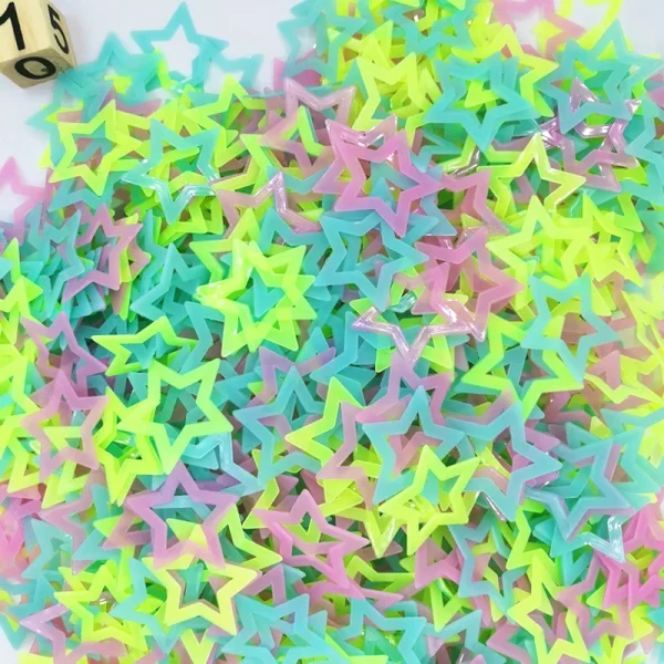 3D Star and Moon Energy Storage Fluorescent Glow In the dark Luminous on Wall Stickers for Kids Room living room Decal 4