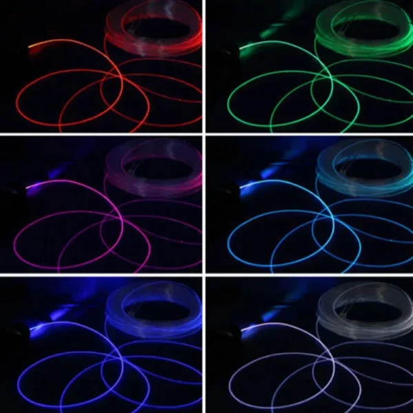 1M Side Glow Optical Fiber Cable 1.5/2/3/4mm Diameter Car Optic Cable Ceiling Lighting Lights Bright Party Light Luminous Props 5