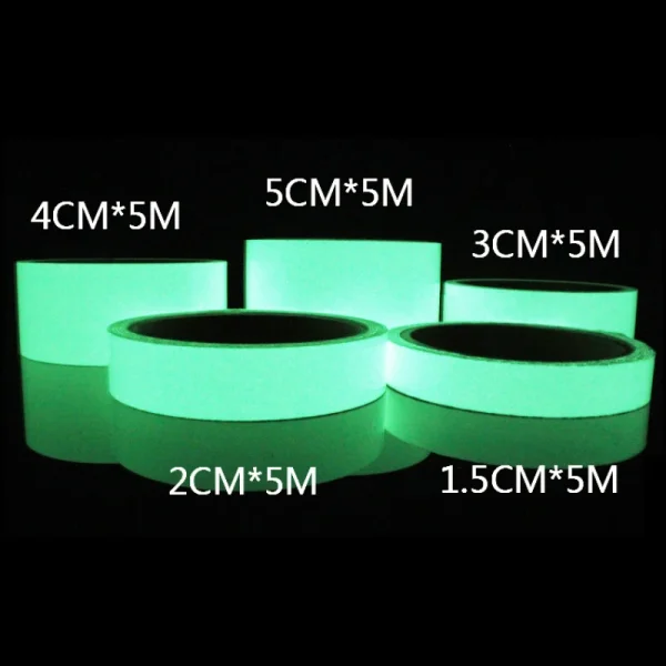 Luminous Tape 10m Dark Green Self-adhesive Tape Night Vision Glow In Dark Safety Warning Security Stage Home Decoration Tapes 2