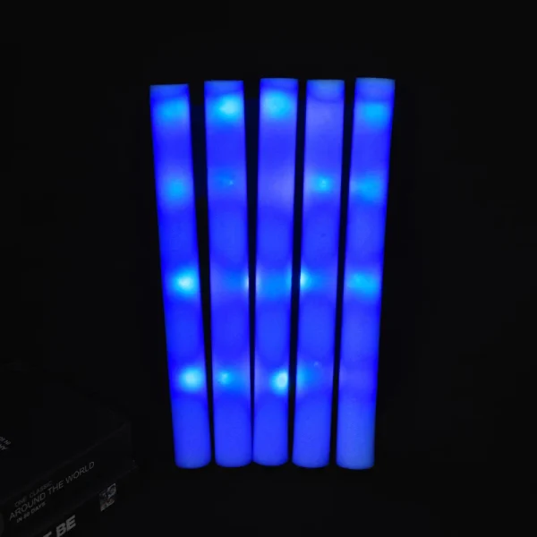 60Pcs Blue LED Glow Bulk Colorful LED Glow Sticks Foam Stick Cheer Tube Dark Light Birthday Wedding Party Supplies 1