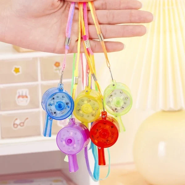 10/30pc LED Light up Whistle Glow Whistles Flashing Noisemaker Whistles Lanyard Necklace Glow in the Dark Wedding Birthday Party 4