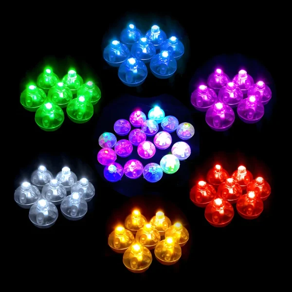 10/20/100Pcs Tumbler Small Round Ball Glow Light Balloon LED Flash Luminous Lamps Lantern Light for Wedding Party Birthday Decor 2