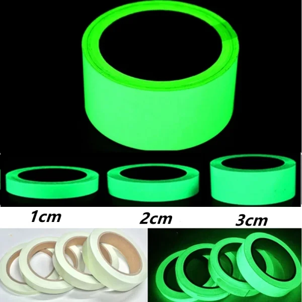 Luminous Tape 3m/5m Dark Green Self-adhesive Tape Night Vision Glow In Dark Safety Warning Security Stage Home Decoration Tapes 1