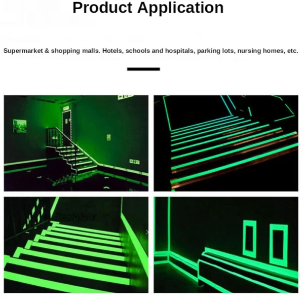 Luminous Tape 3m/5m Dark Green Self-adhesive Tape Night Vision Glow In Dark Safety Warning Security Stage Home Decoration Tapes 2