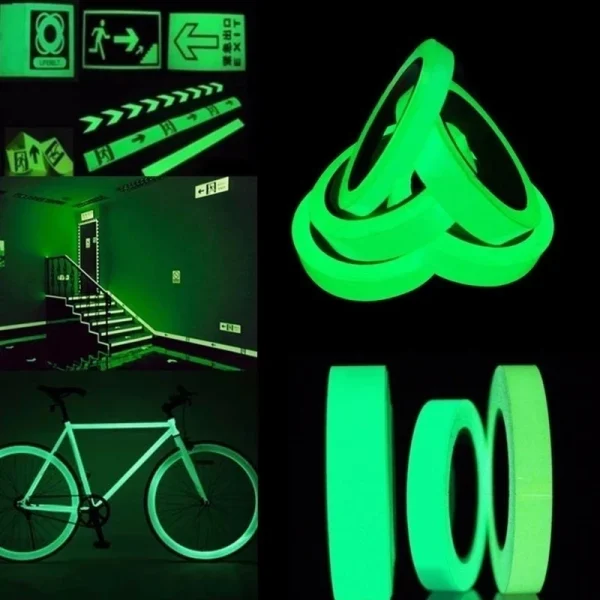 Luminous Tape 3m/5m Dark Green Self-adhesive Tape Night Vision Glow In Dark Safety Warning Security Stage Home Decoration Tapes 4