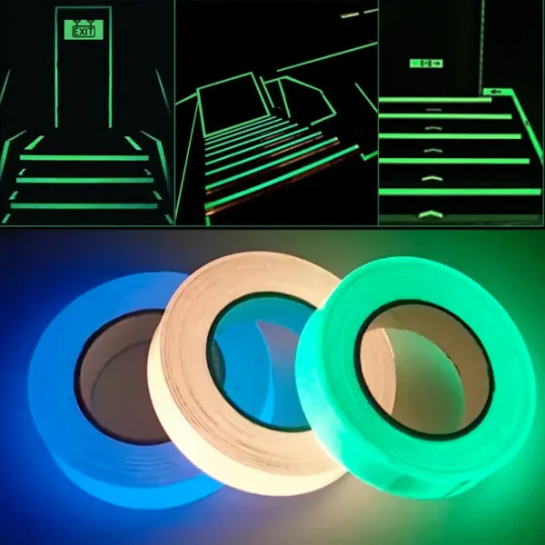 Luminous Fluorescent Tape Self-adhesive Tape Night Vision Glow In Dark Safety Warning Security Stage Home Decoration Tapes 1
