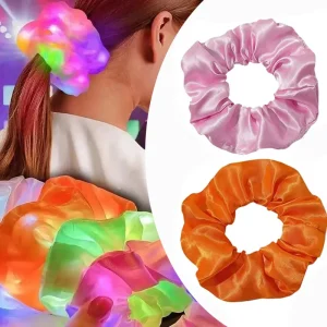 Pretty LED Glow Hair Bands Women Glow Elastic Hair Rope Girls Glow-in-the-Dark Party Supplies Hair Accessories 1