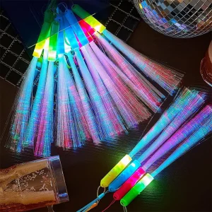 1pc Glow Fiber Optic Stick Color Changing Luminous Wand Flashing Rod Starry Sky LED Night Light Birthday Wedding Party Favors 1