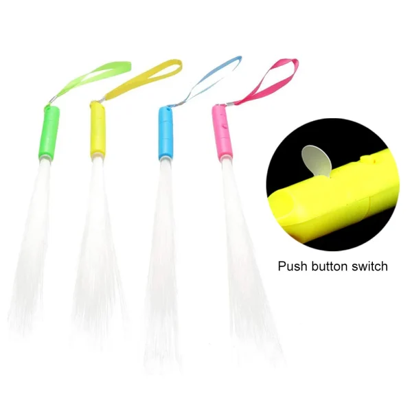 1pc Glow Fiber Optic Stick Color Changing Luminous Wand Flashing Rod Starry Sky LED Night Light Birthday Wedding Party Favors 5