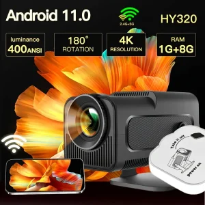 Mini 4K 200 ANSI Projector with WiFi 6, Portable with Auto Keystone Correction,  Android 11.0，Glow Party Supplies 1