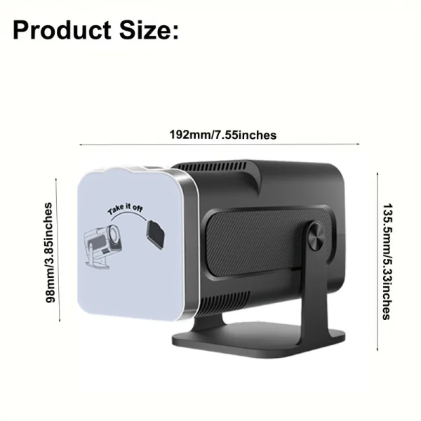 Mini 4K 200 ANSI Projector with WiFi 6, Portable with Auto Keystone Correction,  Android 11.0，Glow Party Supplies 2