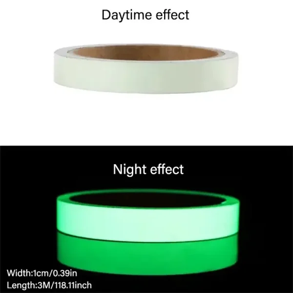 Self-adhesive Luminous Safety Tape, DIY Decorative Glowing Tape, Stage Stair Safety Warning Tape Green Fluorescent Warning Tape 4