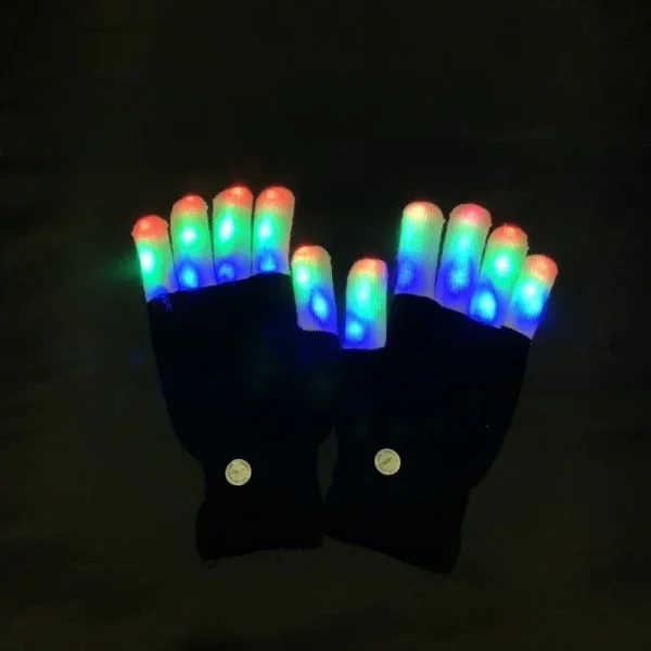 LED Glow Glove Rave Light Neon Party Flashing Gloves Glow Finger Tip Lighting Bright Supplies For Children Novelty Party Toys 3