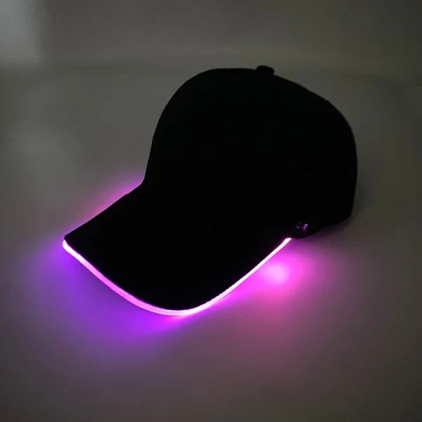 Fashion Attractive Glowing Decor Supplies Christmas LED Optical Fiber Baseball Cap Flashing For Carnival Party In THe Dark Night 4