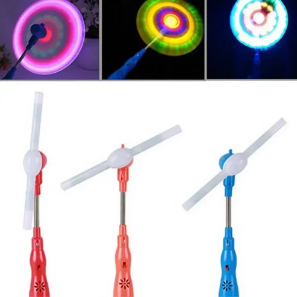 Led Glowing Windmill Toy Flashing Light Up Fan Child Toy Gift Mini Handheld Cooling Fan Changing LED Light Concert Props Toys 1