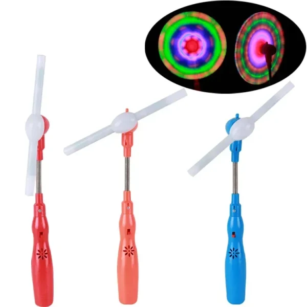 Led Glowing Windmill Toy Flashing Light Up Fan Child Toy Gift Mini Handheld Cooling Fan Changing LED Light Concert Props Toys 2