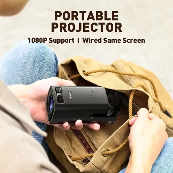 High-definition smart black square projector with 180° flexible display, perfect gift for family and friends,Glow Party Supplies 6