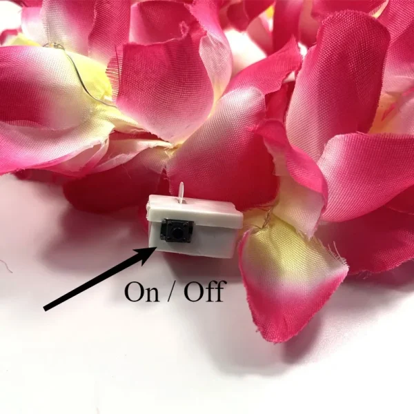 1pcs Women Girl LED Hawaii Hawaiian Lei Headband Glow Light Up Bridesmaids Bridal Flower Crown Wreath Birthday Wedding Party 5